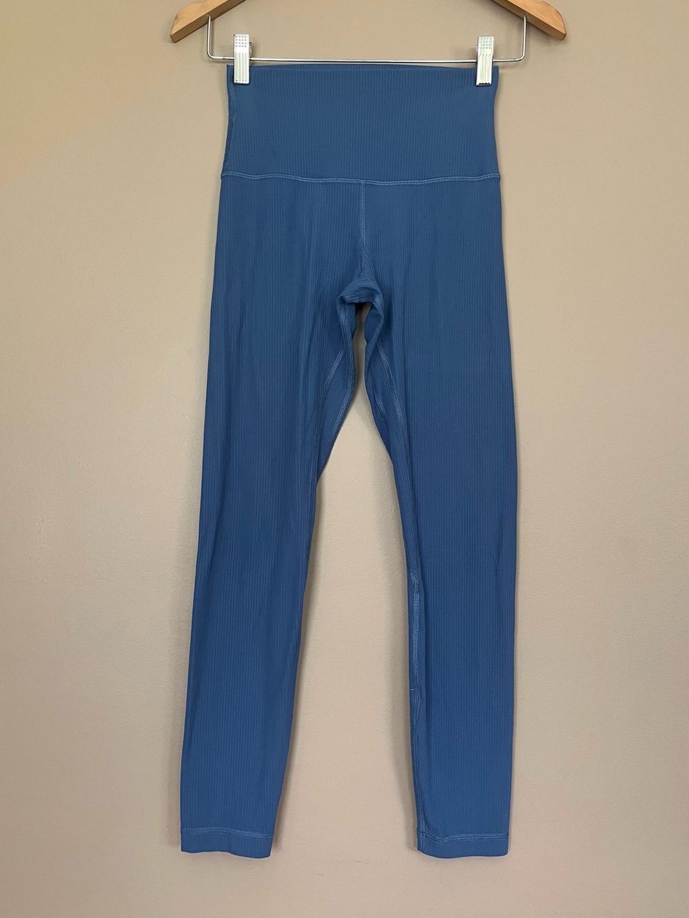 {Lululemon} Align Ribbed High-Rise Pant 25" Leggings in Blue - Womens 4